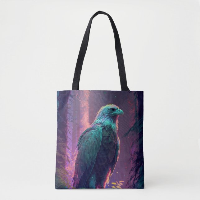 Eagle Bird Animal Portrait Painting Wildlife Tote Bag (Front)