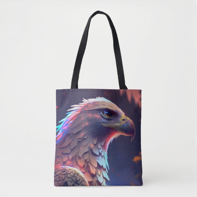 Eagle Bird Animal Portrait Painting Wildlife  Tote Bag (Front)