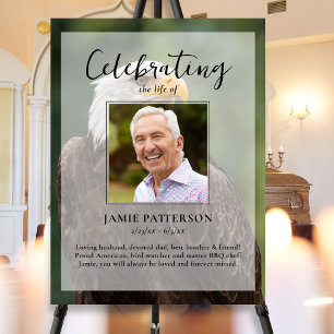 Eagle Bird, Celebration of Life, Funeral Photo Poster