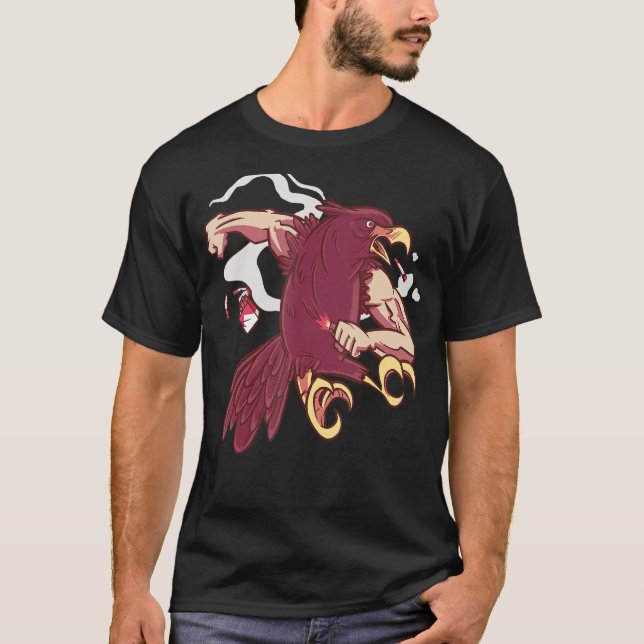 Eagle Bird of Prey White Head Sea Eagle Hawk Habic T-Shirt (Front)