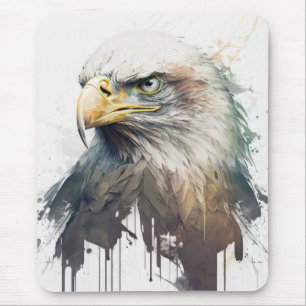 Eagle Bird Portrait Animal Painting Wildlife Free Mouse Pad