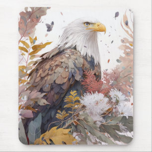Eagle Bird Portrait Animal Painting Wildlife Free Mouse Pad