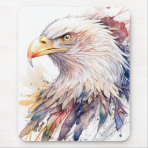 Eagle Bird Portrait Animal Painting Wildlife Free Mouse Pad