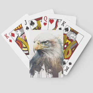 Eagle Bird Portrait Animal Painting Wildlife Free Playing Cards