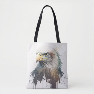 Eagle Bird Portrait Animal Painting Wildlife Free Tote Bag