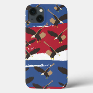 Eagle Bird USA Patriotic American Flag iPhone 13 Case