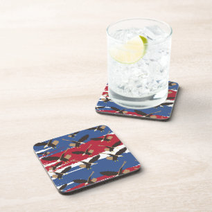 Eagle Bird USA Patriotic American Flag Coaster