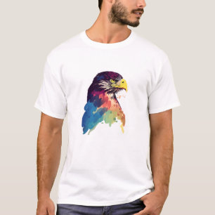 Eagle Bird Wild Nature Animal Colours Art T-Shirt