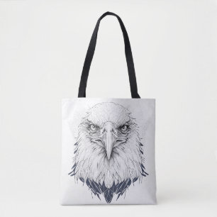Eagle Bird Wild Nature Animal Illustration Art Tote Bag