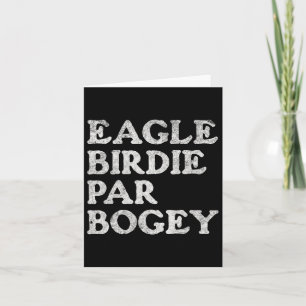 Eagle Birdie Par Bogey Funny Golf  Card
