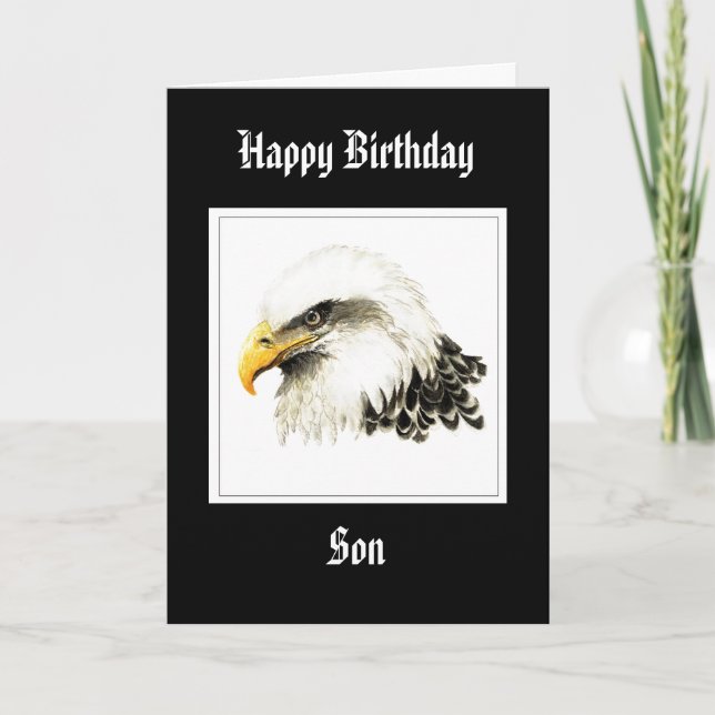 Eagle - Birthday Son,  Funny Military Card (Front)