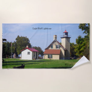 Eagle Bluff Lighthouse beach towel
