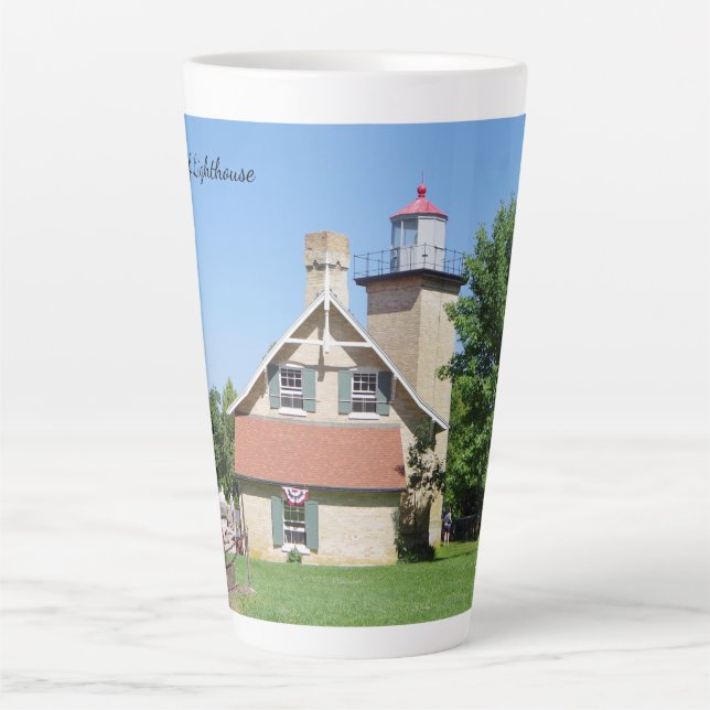Eagle Bluff Lighthouse latte mug (Front)