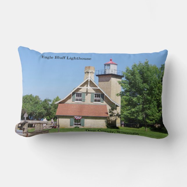 Eagle Bluff Lighthouse lumbar pillow (Front)