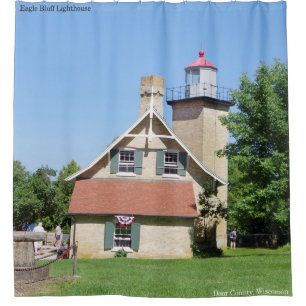 Eagle Bluff Lighthouse shower curtain