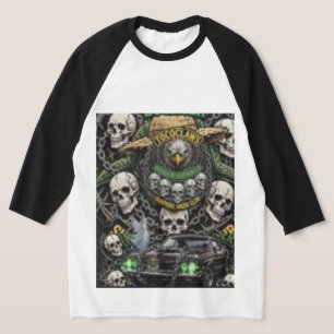 Eagle Bouncer Straw Hat Muscle Car Collage Ragla T-Shirt