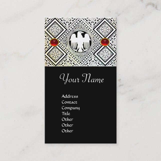 EAGLE , bright RED RUBY Business Card (Front)