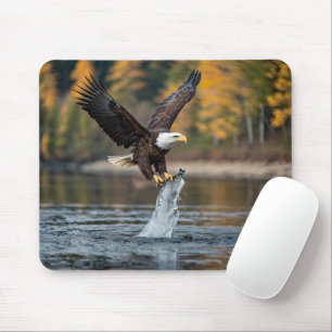 Eagle Catching Fish Mouse Pad