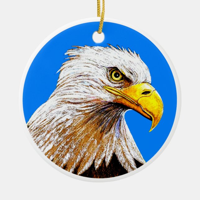 Eagle Ceramic Ornament (Front)