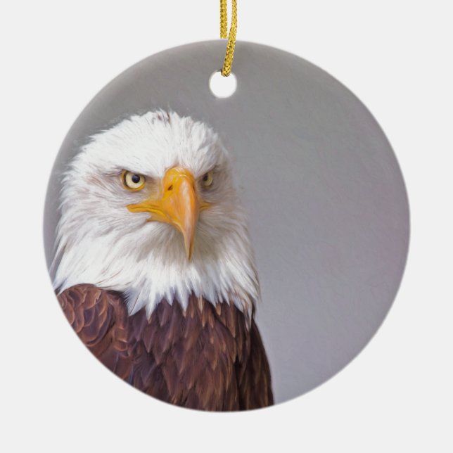 Eagle Ceramic Tree Decoration (Front)