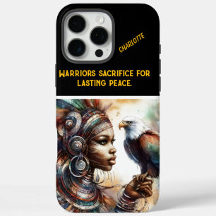 Eagle-clad warrior queen of strength iPhone 16 pro max case