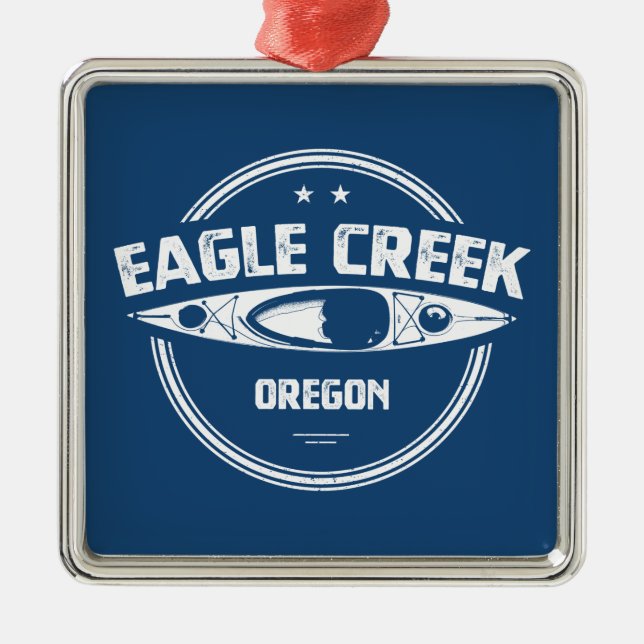 Eagle Creek Oregon Kayaking Metal Ornament (Front)