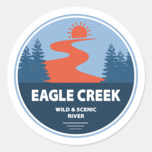 Eagle Creek Wild And Scenic River Classic Round Sticker