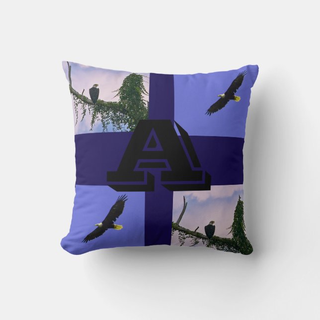 Eagle custom throw pillow (Front)