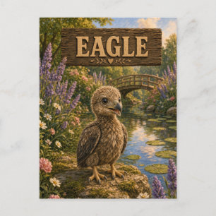 Eagle Cute Baby Storybook Nursery Animal Postcard