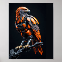 Eagle Cyberpunk Mecha Confident Eyes Poster