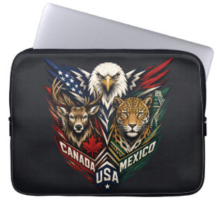 Eagle Deer Jaguar Nature Art Laptop Sleeve