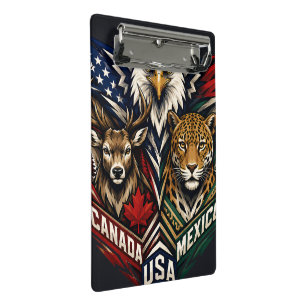 Eagle Deer Jaguar Nature Art Mini Clipboard