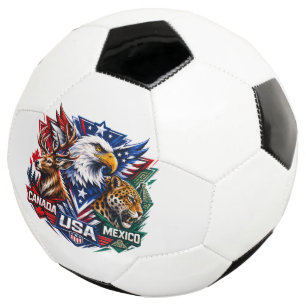 Eagle Deer Jaguar Nature Art world cup 2026 Soccer Ball