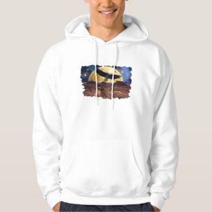 Eagle & Desert Moon Fantasy Wildlife Hoodie