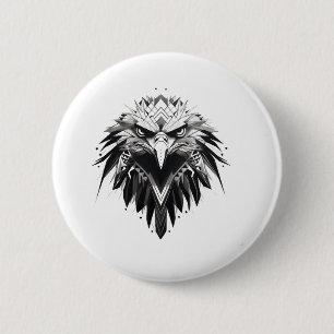 Eagle design 2 6 cm round badge