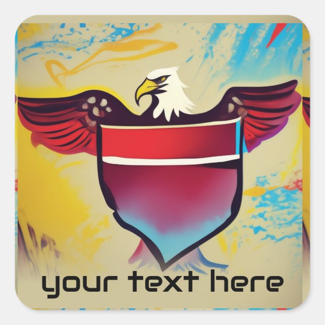 eagle editable square sticker (Front)
