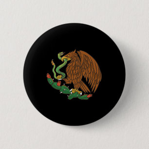 Eagle Emblem Mexico Mexican Flag Cinco De Mayo Mex 6 Cm Round Badge