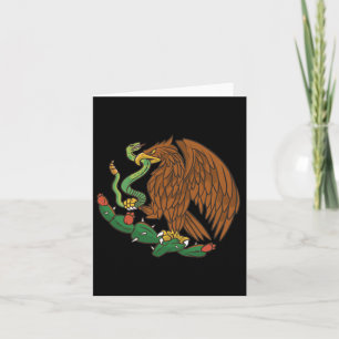 Eagle Emblem Mexico Mexican Flag Cinco De Mayo Mex Card
