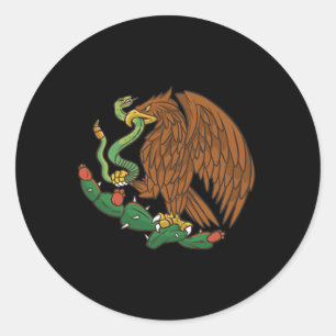 Eagle Emblem Mexico Mexican Flag Cinco De Mayo Mex Classic Round Sticker