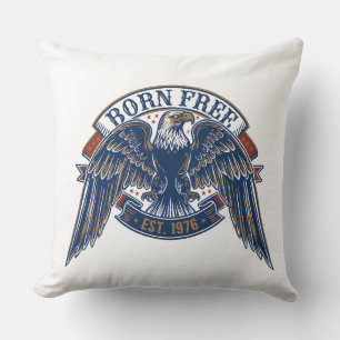 Eagle Emblem with Born Free Banner, Majestic Eagle Cushion