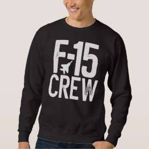Eagle F 15 Silhouette Jet Fighter Crew And Team Fi Sweatshirt