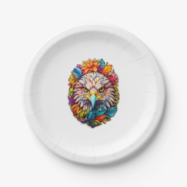 Eagle Face Paper Plate (Front)