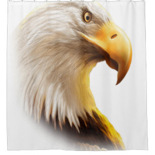 Eagle face shower curtain