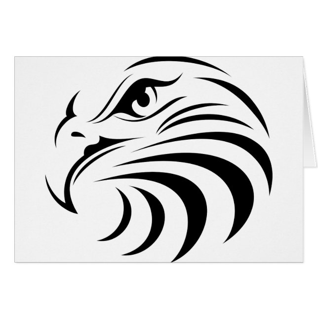 Eagle Face Silhouette (Front Horizontal)