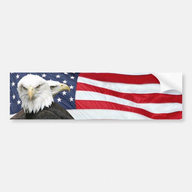 Eagle flag bumper sticker (Front)