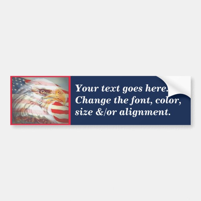 Eagle Flag: Create Your Own Bumper Sticker (Front)