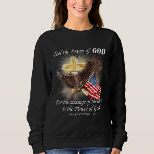 Eagle Flag Usa Christian Patriot One Nation Under  Sweatshirt