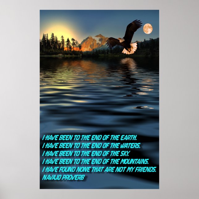 Eagle-Flight-29-Navajo-Proverb Poster (Front)