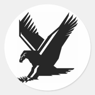 eagle flight classic round sticker