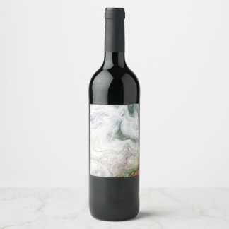 Eagle Fluffy White Abstract Wine Bottle Label